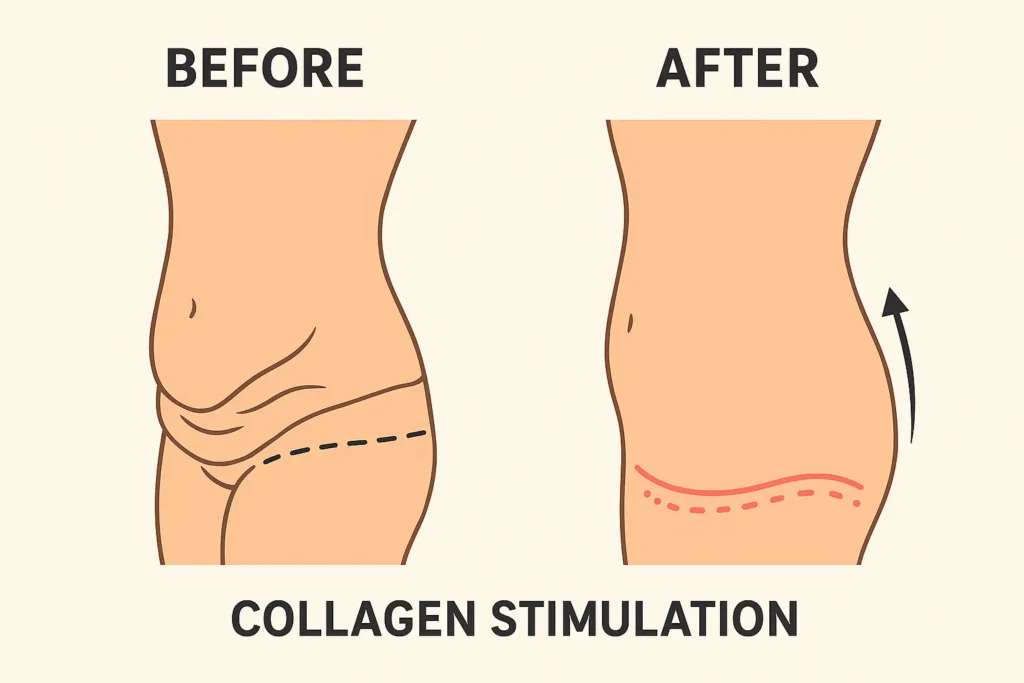 Before and after results for sagging skin after weight loss injections Stratford