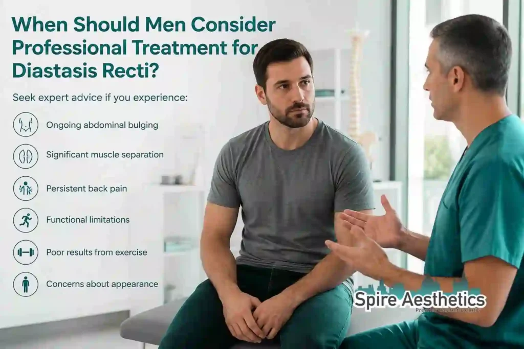 When Should Men Consider Professional Treatment for Diastasis Recti Stratford?