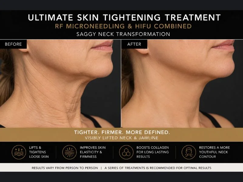 before and after Ultimate skin tightening treatment Stratford